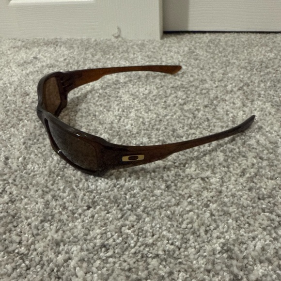 Oakley 5 Squared Dark Brown Wrap Sunglasses - Picture 1 of 6